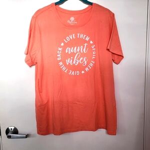 Peach Tshirt size XL by Positive Tees